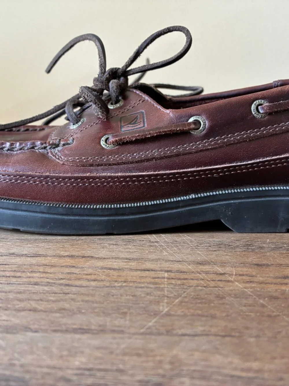 Sperry Top-Sider Men's 11W; Mako 2-Eye Moc Boat Shoe; Amaretto/Dark Brown